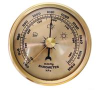 Home Decor Barometer Clock 70mm Pressure Monitor(Gold)
