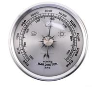 Home Decor Barometer Clock 70mm Pressure Monitor(Silver)