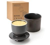 HOME DECOR Ceramic Butter Crock, Large Capacity 250g - Purple Brown