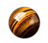 Home Decor Crystal Ball Yellow Tiger Eye Stone Table Top Display Crystals Sphere for Halloween Christmas Ornaments,10cm/3.9in Gemstone Stone