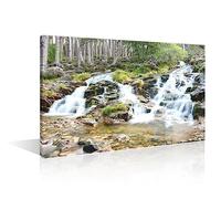Home Decor Double Waterfall Glen Feshie Wall Art 1 Pieces Cairngorms National Park Bedroom Decor Wall Art Scotland Posters and Prints Print on Canvas Stretched and Framed Ready to Hang (24''Wx 36''H)