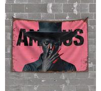 Home Decor For Men Amorous Elegance: A Black Hat And Red Nails Portrait Tapestry Stuff For Boys Room Bar Accessories Man Cave(75X100CM)