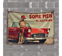 Home Decor for Men Some Men to Just Born Tapestry Wall Tapestry Funny Kitchen Decor(100X150CM)