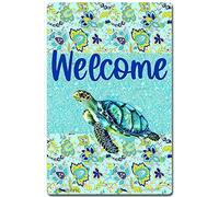 Home Decor Home Art Tin Sign Summer Sea Turtle Beach Tropical Ocean Rustic Coastals Metal Signs Wall Art Wall Decor Poster 8x12 in