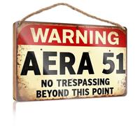 Home Decor Ideas Kitchen Warning Area 51 No Trespassing Beyond This Point Home Signs For Front Porch Indie Room Decor(15X28CM)