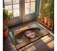 Home Decor Men A Child Wearing An Autumn-Themed Hat With Birds Doormat Summer Front Door Mat Farmhouse Bath Mat(65X90CM)