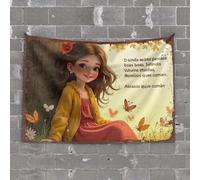 Home Decor Men Girl with Butterflies: A Whimsical Autumn Tale Tapestry Wall Decor Aesthetic Wall Decor Aesthetic(100X150CM)