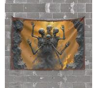 Home Decor Men Happy Halloween Spooky Skulls Tapestry Wall Decor Aesthetic Wall Decor Aesthetic(100X150CM)