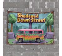 Home Decor Men Vibrant Van Vibrations: A Colorful Journey Through Shadaned Down' Tapestry Tapestries Room Decor Home Decor for Men(75X100CM)