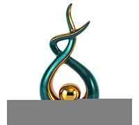 Home Decor Modern Abstract Art Figurine Ceramic Statue - Smooth Lines Modern Sculpture Ornament For Living Room Idea Home Décor Table Decoration