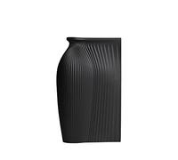 Home Decor Modern Geometric Resin Vase Minimalist Flower Arrangement Container Creative Room Dining Table Top Center Decoration, Office for Flowers(Black)