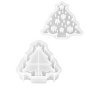 Home Decor Mold Christmas Tree Silicone Casting Tool for Resin Plaster Creations, Flexible Unmolding Design with Festive Relief Detail Tree Mold Resin Casting Form Plaster Cavity Holiday