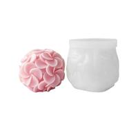 Home Decor Mold Silicone Floral Relief Ball Mold for Makers, Wax Casting, Resin, Soap Floral Silicone Wax Sphere Decorative Casting Making Plaster Resin Soap Home Decor