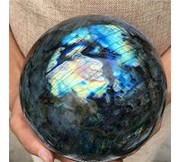 Home Decor, Natural Labradorite Sphere Rock Quartz Crystal Ball Gifts,Natural Crystal (Size : 600-700g) (Size : 900-1000g)