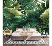 Home Decor Photo Wallpaper 250x175 cm Green Non-Woven Poster Mural | Modern Tropical Plant Monstera Deliciosa 3D Effect Large Wall Mural for Bedroom livingroom UV-resistant Wall Art Wallpaper