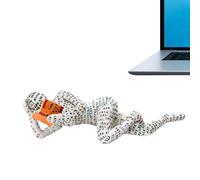 Home Decor Pulp Reading Woman Figurine - Abstract Modern Sculpture, Elegant Resin Material, Thoughtful Thinking Statue, Decorative Reading Figure, Ideal for Displaying Table Shelves at Home, in a Sc