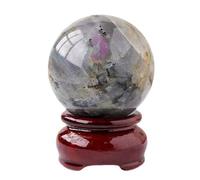 Home Decor Purple Labradorite Crystal Ball Stone Sphere Gemstone Quartz Crystals for Divination, 35~40mm