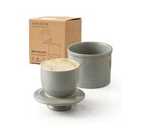 HOME DECOR Reactive Glaze Butter Crock with Lid,French Relief Butter Dish with Water Line,Butter Keeper for Fresh Spreadable Butter-Turquoise Green