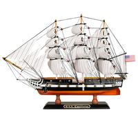 HOME DECOR SAILINGSTORY Wooden Model Ship USS Constitution 1/225 Scale Replica Ship Model Sailboat