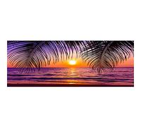 Home Decor Sea Beach Sunsets Natural Panorama Landscape Canvas Painting Poster and Prints Wall Art Picture Fall Decor 120x40cm Framless