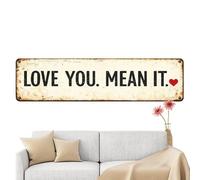 Home Decor Signs | Rustic Metal With The Message 'True Love' | Valentine's Day Wall Art Home Decor - For Living Room Bedroom Farmhouse Office Apartment Hallway Entrance Party