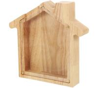 Home Decor Star Piggy Bank Adornment Modeling Kids Toy Storage Organizer Wooden Child For Boys(18X17.3X3CM)