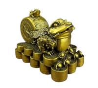 Home Decor Statues Bookshelf Decoration Sculpture Feng Shui Brass Golden Toad Ornaments Copper Crafts Desk Decor Desktop Figurines