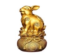 Home Decor Statues Creative Brass Rabbit Piggy Bank Ornaments Home Decoration Crafts Ornaments Office Desktop Decoration Desktop Figurines(M) (M)
