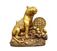 Home Decor Statues Home Office Crafts Brass Tiger Ornaments Entrance Countertop Crafts Living Room Study Ornaments Desktop Figurines (A)