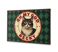Home Decor Wall Oh My God Becky Cat Poster Canvas Decorative Picture Rustic Home Decor Picture Hanging Kit(20x30cm)