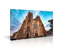 Home Decor West Front of York Minster Wall Art 1 Pieces Urban Landscape Bedroom Decor Wall Art Historical Building Posters and Prints Print on Canvas Stretched and Framed Ready to Hang (24" Wx36 H)