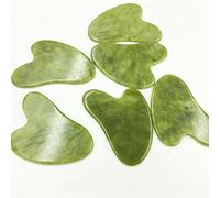 home decoration 1/5/10PC Natural Crystal Jade Stone Facial Body Guasha Massage Scraper Massager Thumb Shape Gua Sha Board Face Eye Care SPA Tool(Color:5pcs)