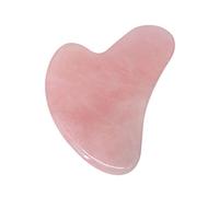 home decoration 1/5/10PC Natural Rose Quartz Crystal Jade Stone Women Facial Body Guasha Massager Thumb Shape Face Gua Sha Board Tools Gift(Color:1pc)