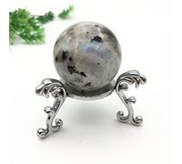 home decoration 1-Pack Natural White Moonstone Orb Stone Crystal Ball Beautiful Crystal (Size : 35-40mm)