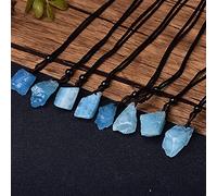 home decoration 1 Pcs Fashion Simple Aquamarine Blue Pendant Natural Quartz Stone Raw Crystals for Men Women Jewelry Purple Specimen Gift (Color : Random Delivery (Color : Random Delivery, Size : 2P