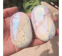 home decoration 1 Piece Natural Electroplated White Turquoise stone Crystal Beautiful Crystal (Size : 160-180g)