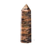home decoration 1 Piece Natural Yellow Striped Stone Crystal Point Stone Obelisk Quartz Tower Beautiful Crystal (Color : Yellow Striped, Size : 60-70mm)