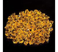 home decoration 100 x Color Rock Acrylic Crystal Stone Transparent Vase Decorative Stone Fish Tank Home Wedding Decorations Gift (Color : Orange)