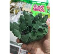 home decoration 1000gRare Natural Green Ghost Cluster Crystal Stone Clear Crystal Natural Specter Quartz Stones Beautiful (Size : 1400W)