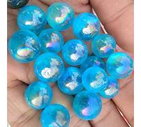 home decoration 100g Angel Rainbow Aura Quartz Crystal Bismuth Titanium Silicon Ball Great Choice for Home Decoration (Color : Light Grey, Size : White)