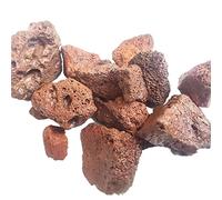 home decoration 100g Natural Black Red Volcanic Rock Filter Stone Ecological Aquatic Environment Fish Tank Aquarium Decorative Stone Crystal (Color : Red, Size : 2-5cm 100g)