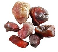 home decoration 100g Natural Southern Red Agate Rough Carnelian Oil for Making Jewelry Aquarium Garden Decoration Stone(Color:100g 3-5cm)