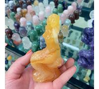 home decoration 110cm Natural Amethyst and Crystal Crystal Carved Animals Gems Gift,Plum (Color : Light Green)