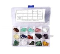 home decoration 15 Kinds of Natural Crystal Stone Raw Specimens Irregular Rock Crystal Collection Research and Teaching Home Decor,Box