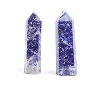 home decoration 1pc 100mm-110mm Natural Gemstone Hand Polished Stone Blue Sodalite Crystal Points for Home Decor Suitable for Home Room Decoration