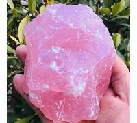 home decoration 1pc 300-800g Natural Powder Crystal Rose Quartz Raw Stone Raw Gem Specimen for Home Fish Tank Garden Bonsai Decor Natural Stones Room Decoration (Color : Raw Stone, Size : 300-400g)