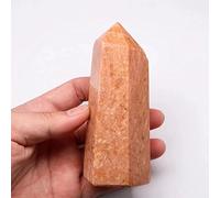home decoration 1pc 300g-800g Natural Orange Moonstone Tower CrystalStone Point for Gift Decoration Suitable for Furniture Decoration Crystal (Color : 1pc 540g-620g)
