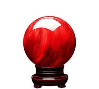 home decoration 1pc 50 mm-200MM Smelting Stone Quartz Treat Sphere Red Crystal Balls for Beautiful Crystal (Color : 100mm)