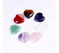 home decoration 1pc 7 Heart Reiki Gemstone Sets Crystal w/Pouch