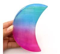 home decoration 1PC Electroplating Blue and Pink Titanium Halo White Crystal Star Moon ShapeCrystal Stone Ornament Room Decoration (Color : Moons)